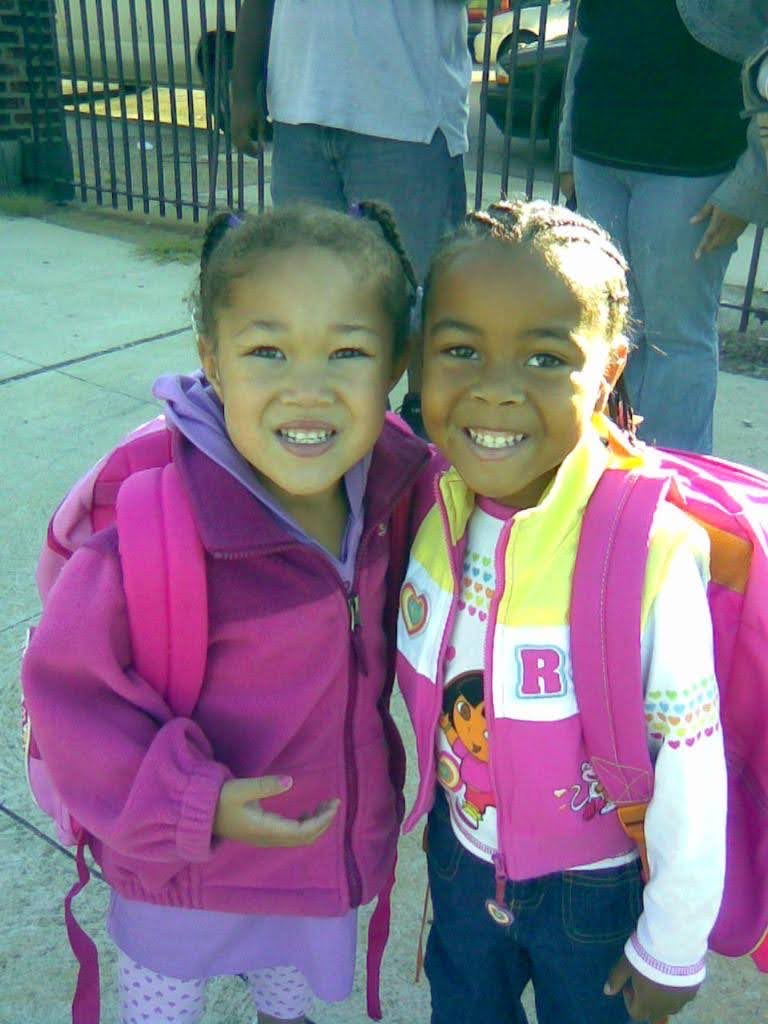 Kiya and Imani in pre-school